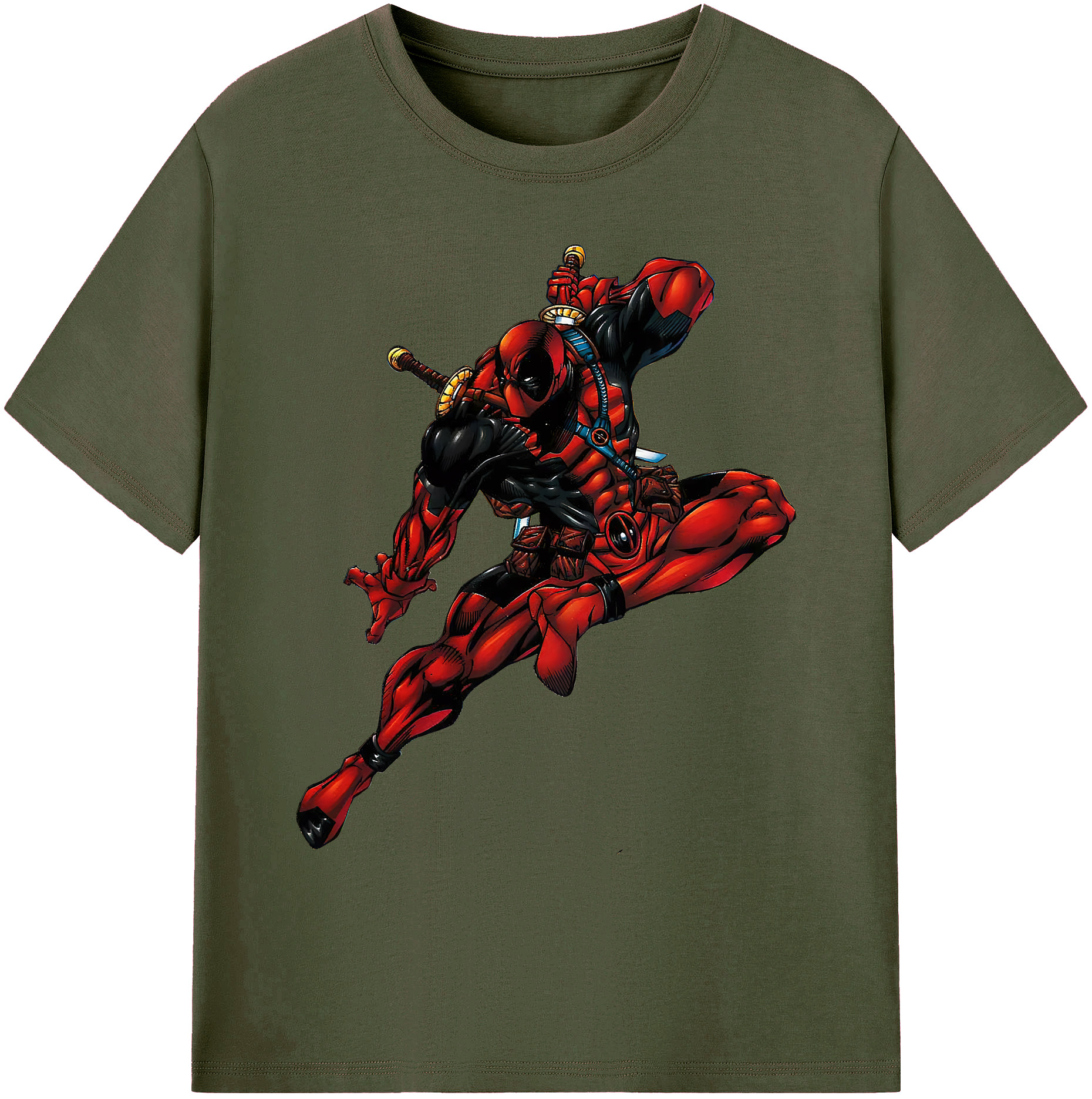 （画像用） Deadpool デッドプール 綿100％ メンズ半袖Tシャツ｜肌触りやわらか＆通気性